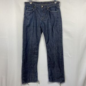 Citizens of Humanity Evans‎ 606 Jeans 34 x 34 Blue Relaxed Button Fly Distressed